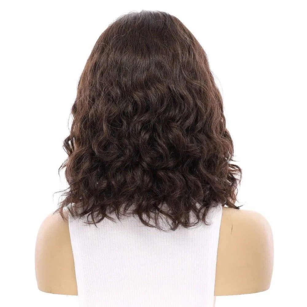 13" Victoria Silk Top Wig Dark Brown Wavy