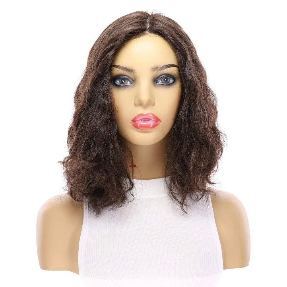 13" Victoria Silk Top Wig Dark Brown Wavy