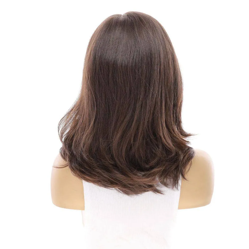 16" Luxe Silk Top Wig #4 Dark Brown