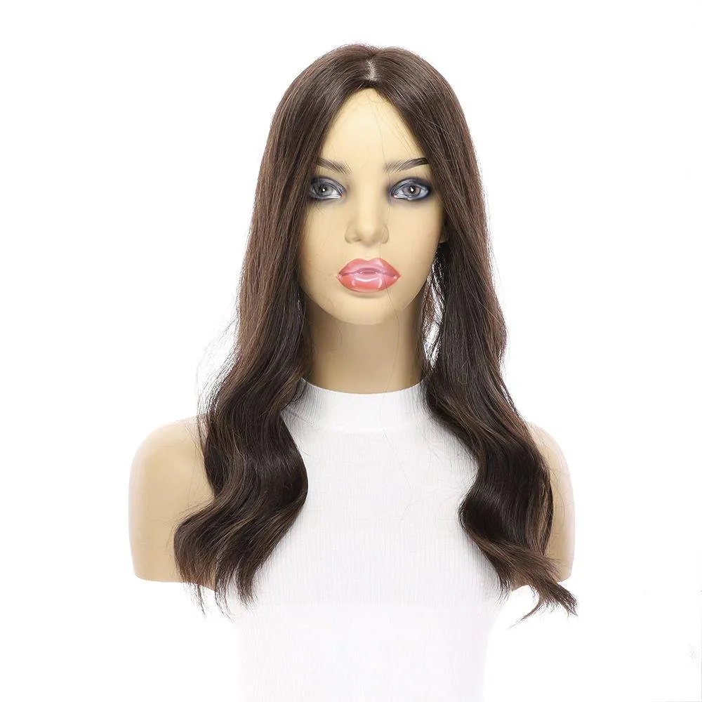 18" Emerald Silk Top Topper Dark Brown