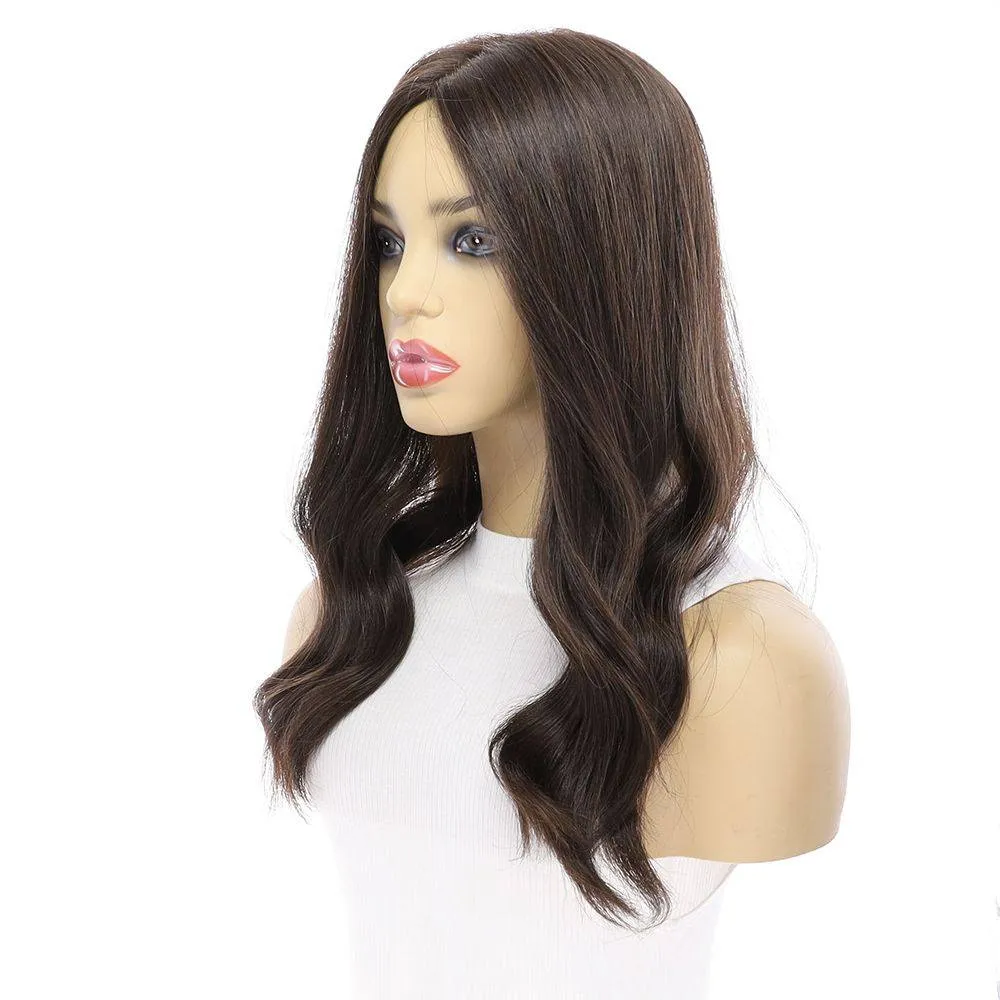18" Emerald Silk Top Topper Dark Brown