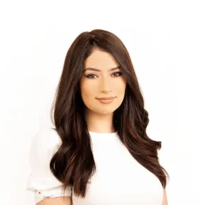 18" Emerald Silk Top Topper Dark Brown