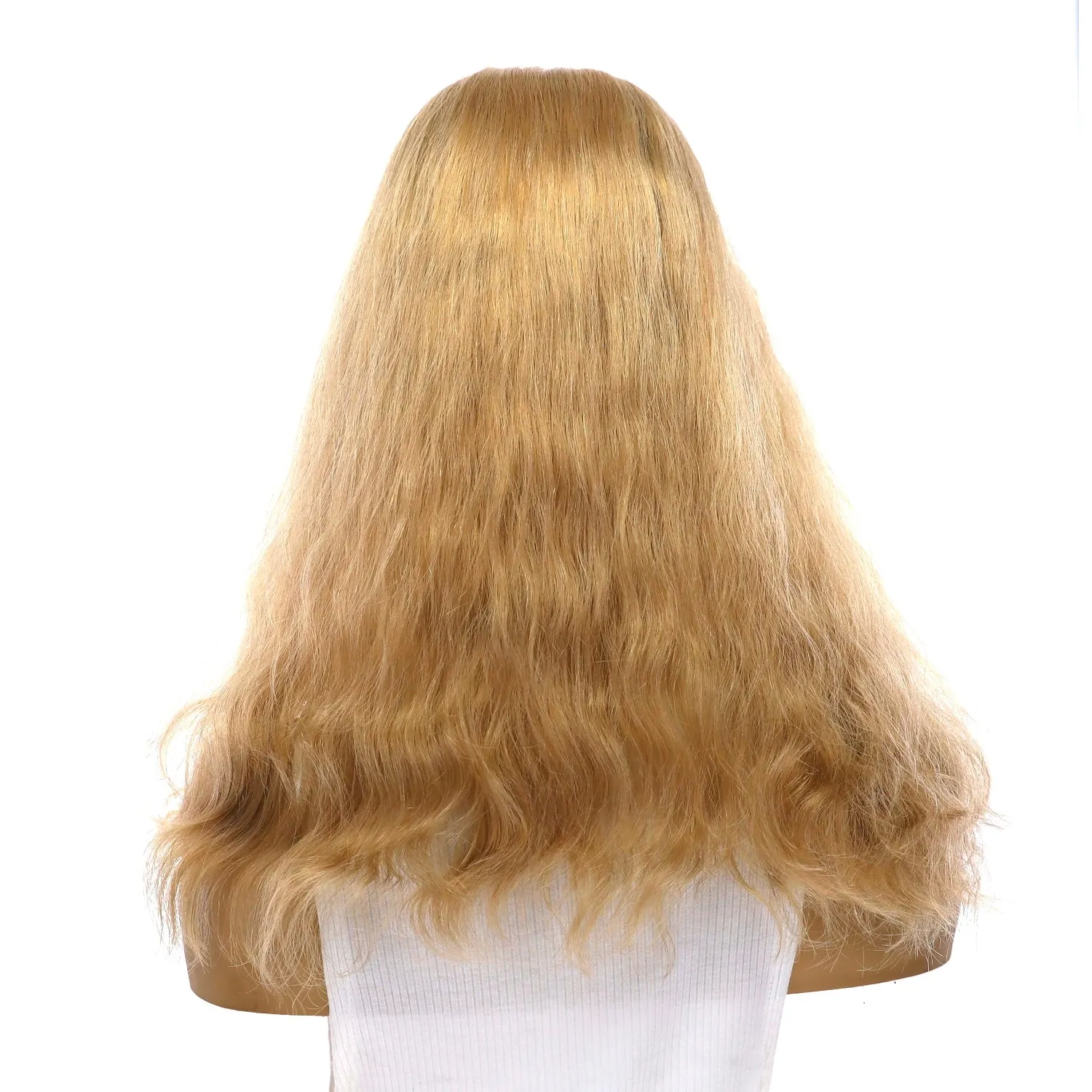 18" Emerald Silk Top Topper Golden Blonde Wavy