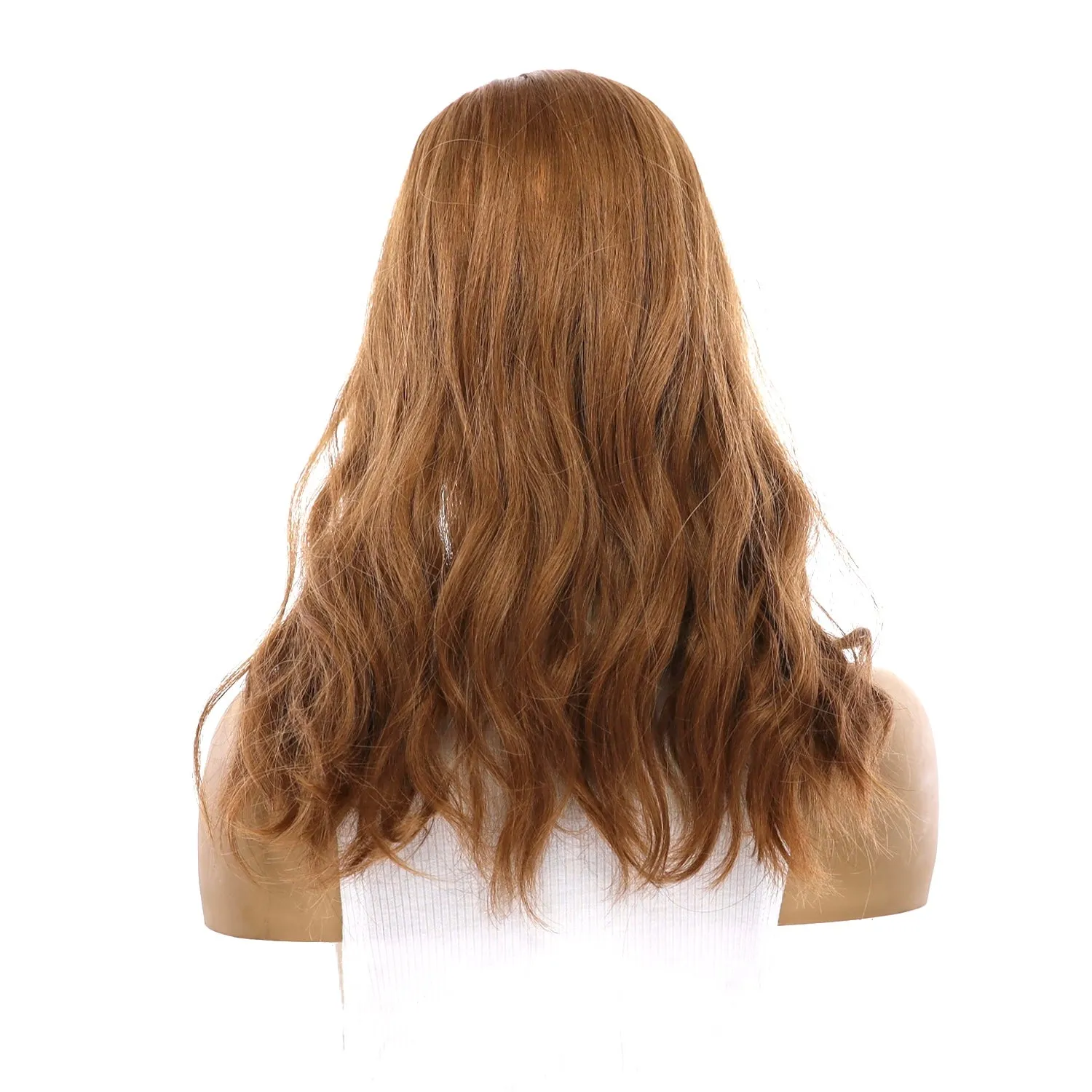 18" Emerald Silk Top Topper Strawberry Blonde Wavy