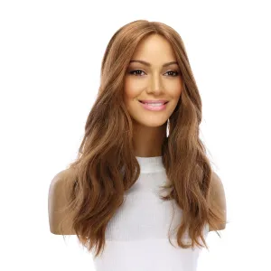 18" Emerald Silk Top Topper Strawberry Blonde Wavy