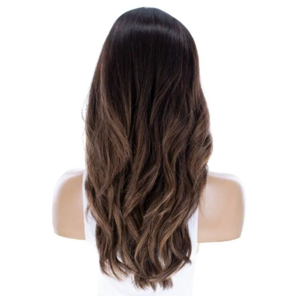 22" Reese Silk Top Wig Dark Brown Balayage