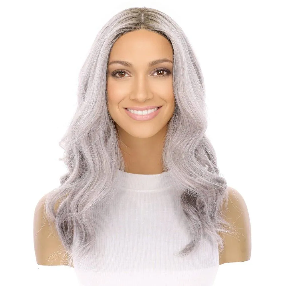 22" Reese Silk Top Wig Silver Smoke