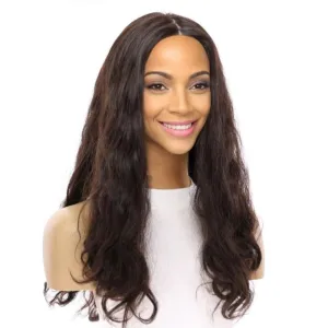 24" Gisele Silk Top Wig Soft Black Wavy