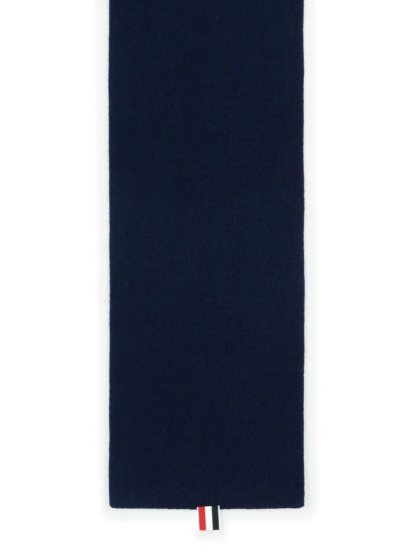 '4 Bar' Navy Cashmere Scarf