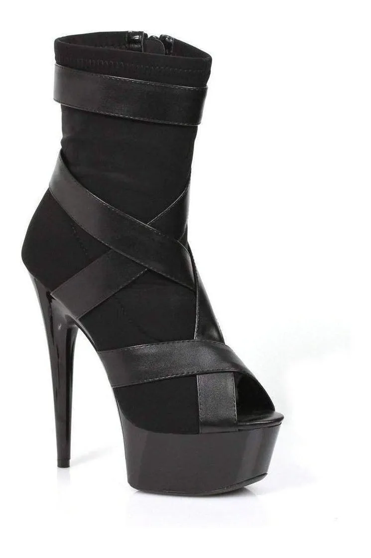 609-STRUCK Ankle Boots  | Black Fabric