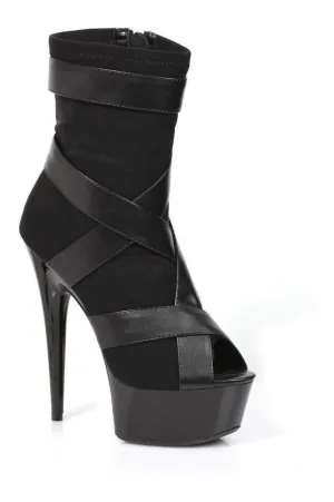 609-STRUCK Ankle Boots  | Black Fabric