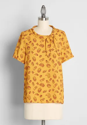 Always On My Mind Tie-Neck Blouse