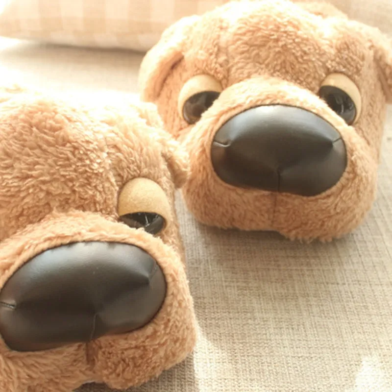 Animal Slippers Lazy Big Dog Couple Home Shoes Home Warm Home Cotton Shoes UGG Style