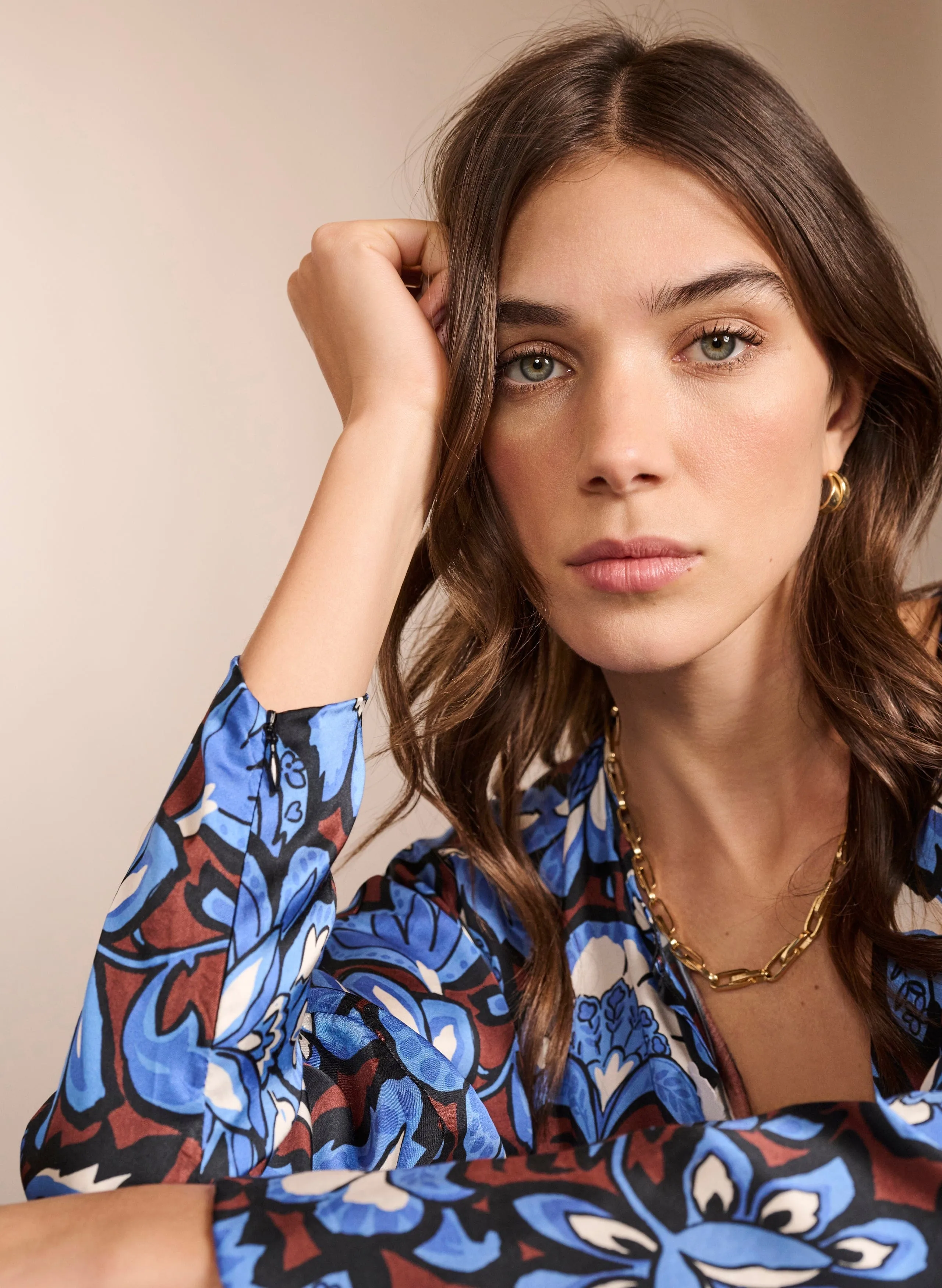 Arabella LENZING™ ECOVERO™ Recycled Dress | Blue Floral Saraca