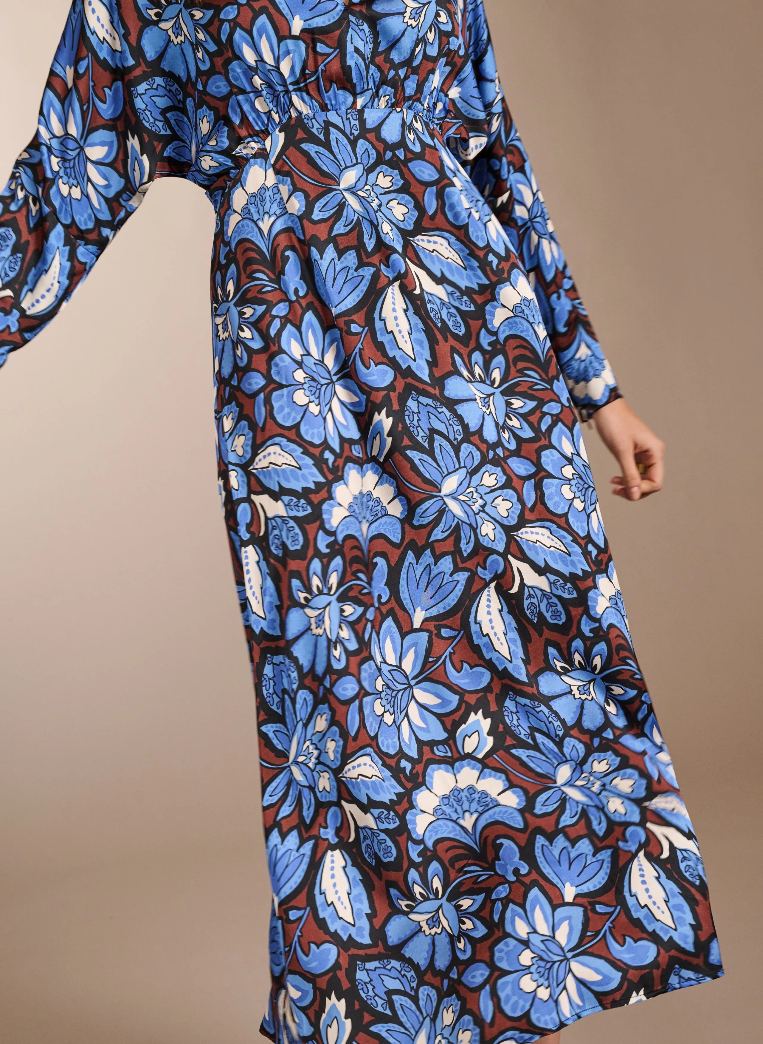 Arabella LENZING™ ECOVERO™ Recycled Dress | Blue Floral Saraca