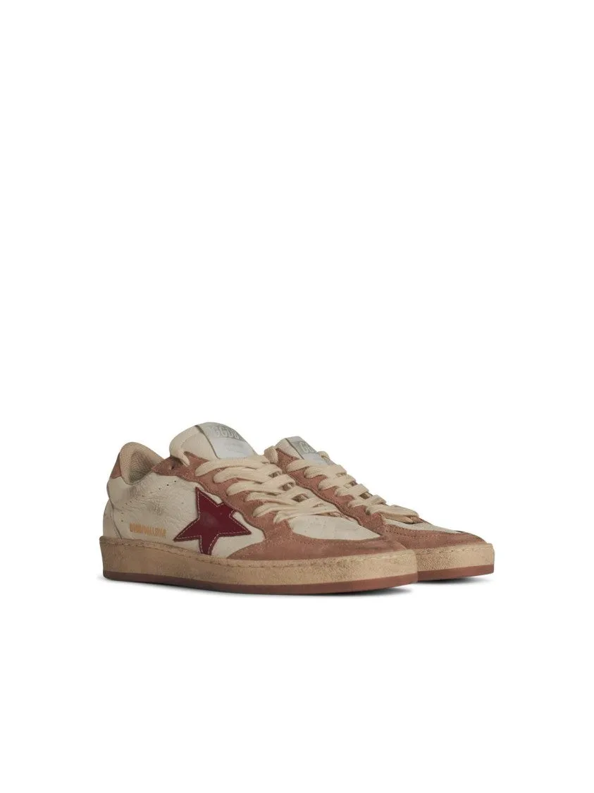 'Ball Star' White Leather Sneakers