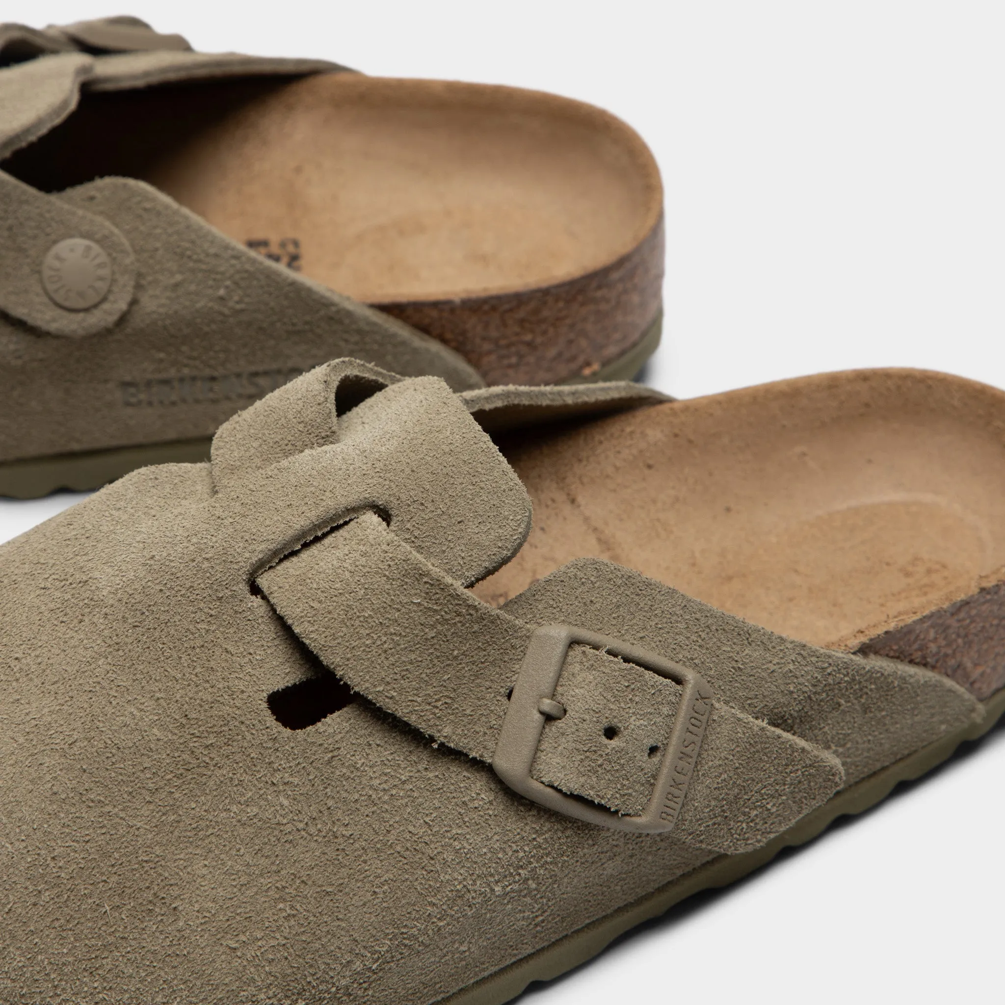 Birkenstock Boston Suede / Faded Khaki