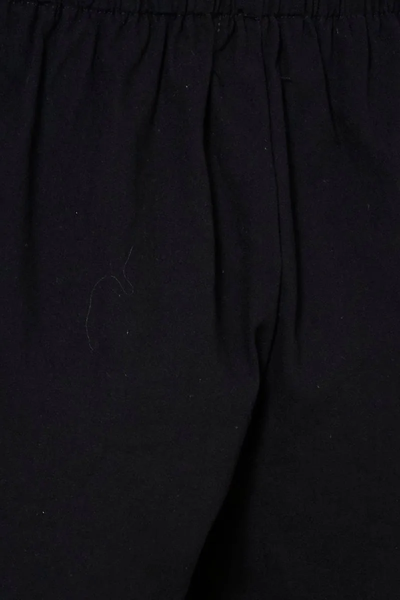 Black Tie Up Shorts High Waist