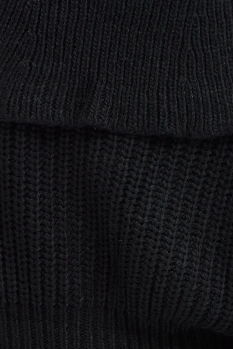 Black Zip up Crop Cardigan