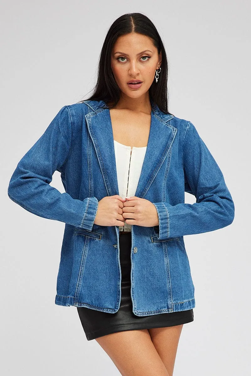 Denim Denim Jacket Long Sleeve