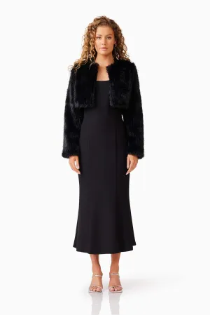 Desiree Cropped Jacket in Black