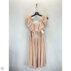 Dress Casual Midi By H&m In Beige, Size: M
