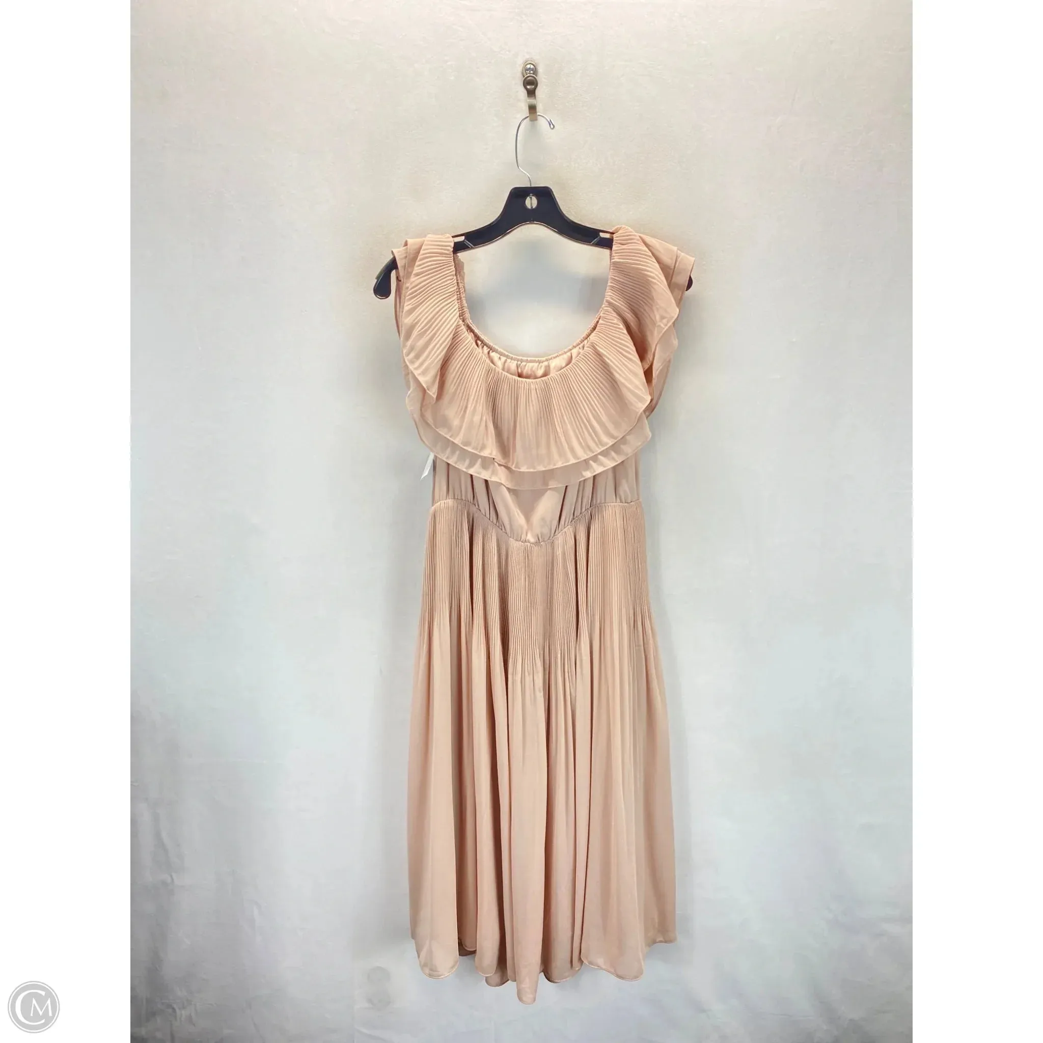 Dress Casual Midi By H&m In Beige, Size: M