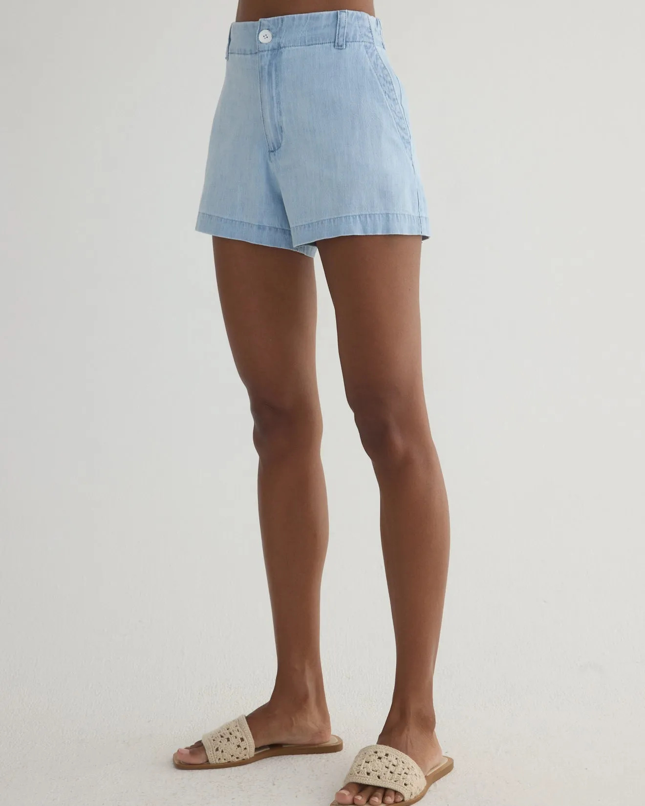 Elle Playa Trouser Short - Coastal Capri Wash