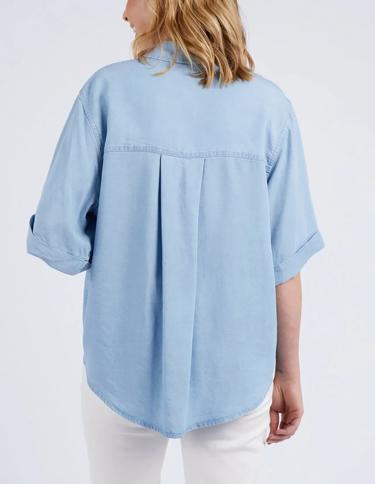 Elm Blissful Chambray SS Shirt Blue Wash