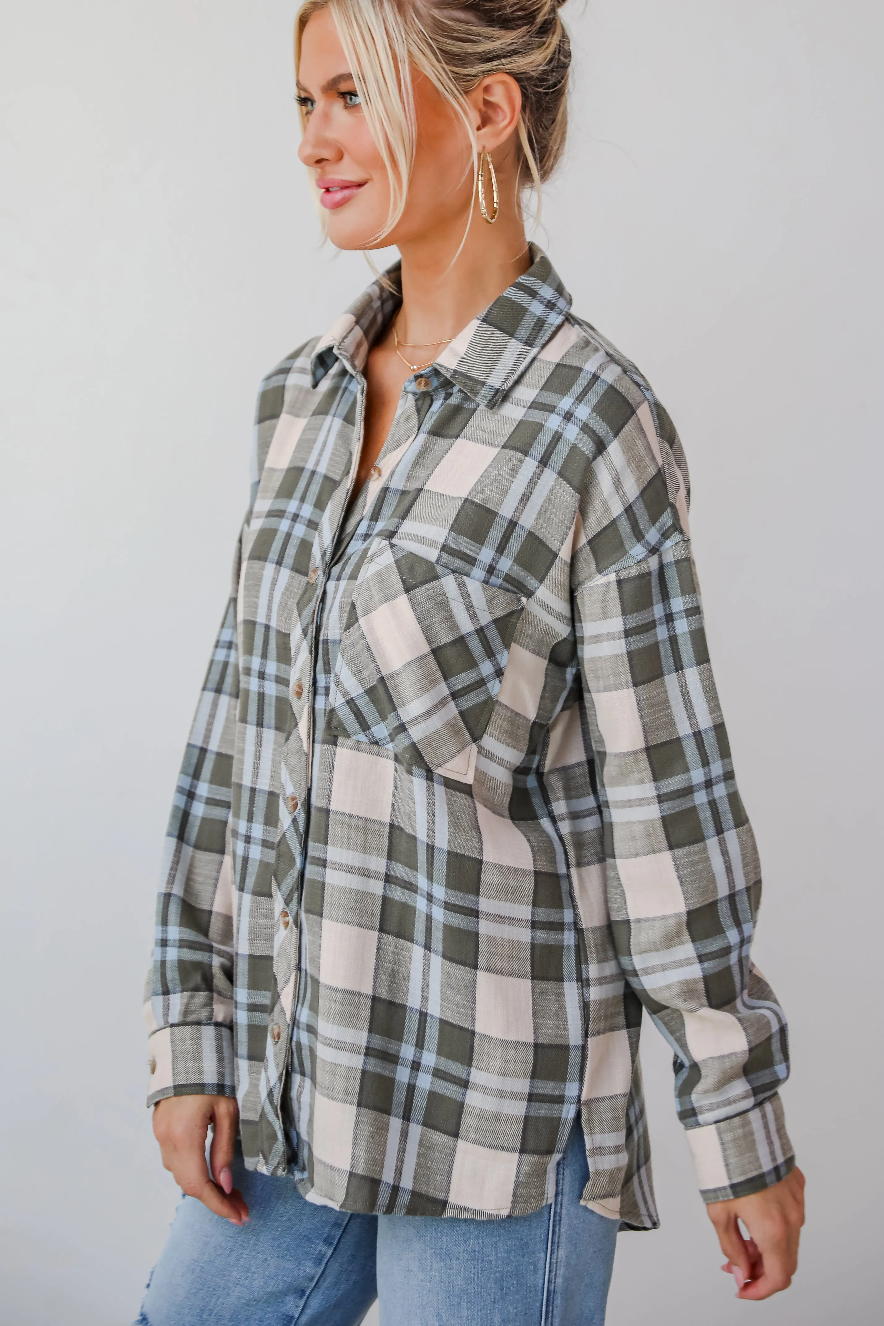 FINAL SALE - Autumn Energy Hunter Green Plaid Flannel