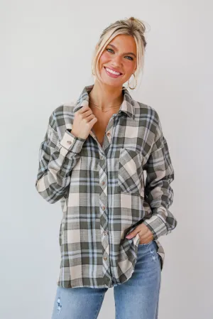 FINAL SALE - Autumn Energy Hunter Green Plaid Flannel