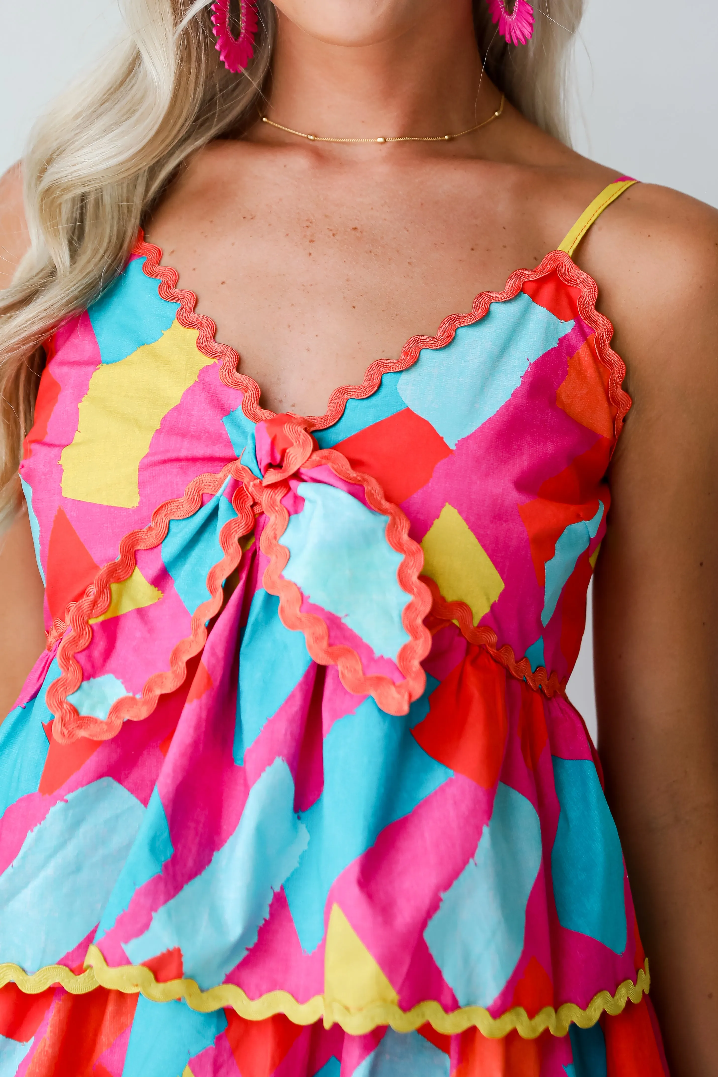 FINAL SALE - Cutest Character Pink Tiered Mini Dress