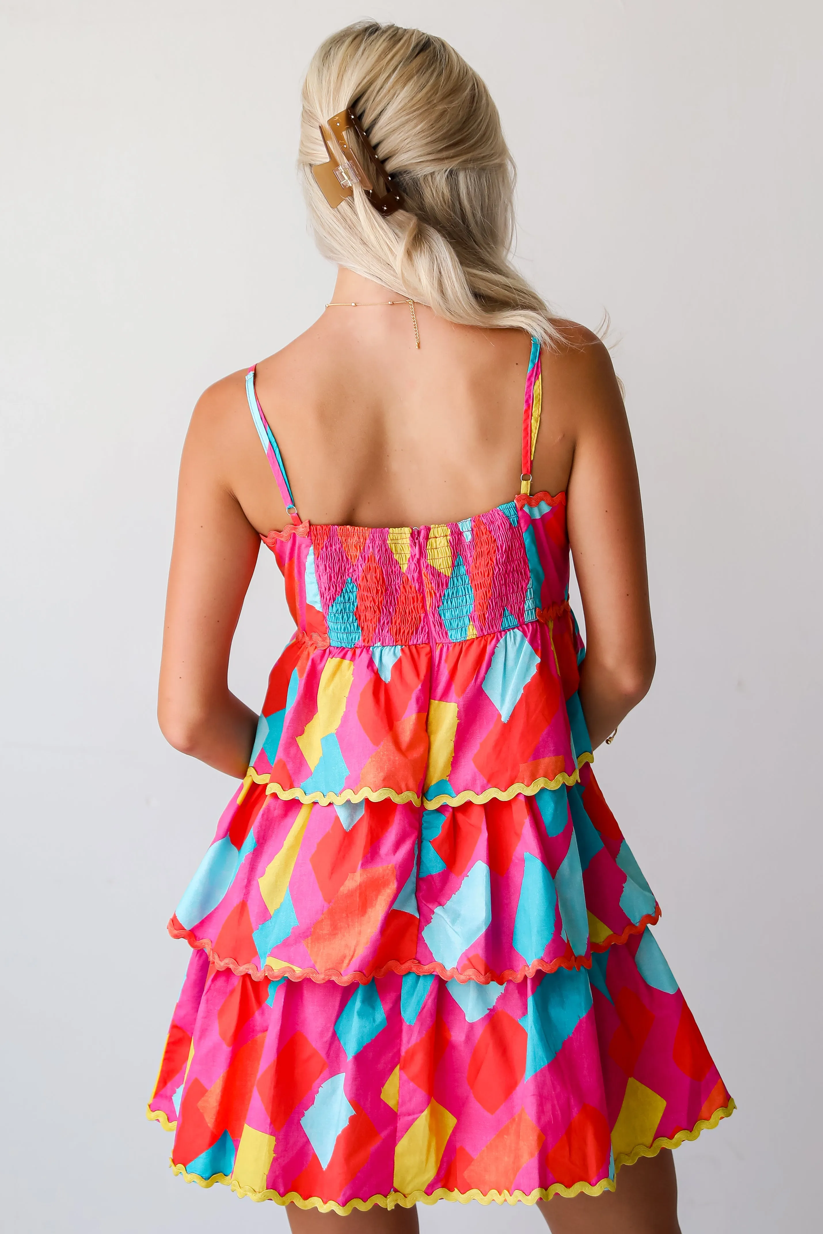 FINAL SALE - Cutest Character Pink Tiered Mini Dress