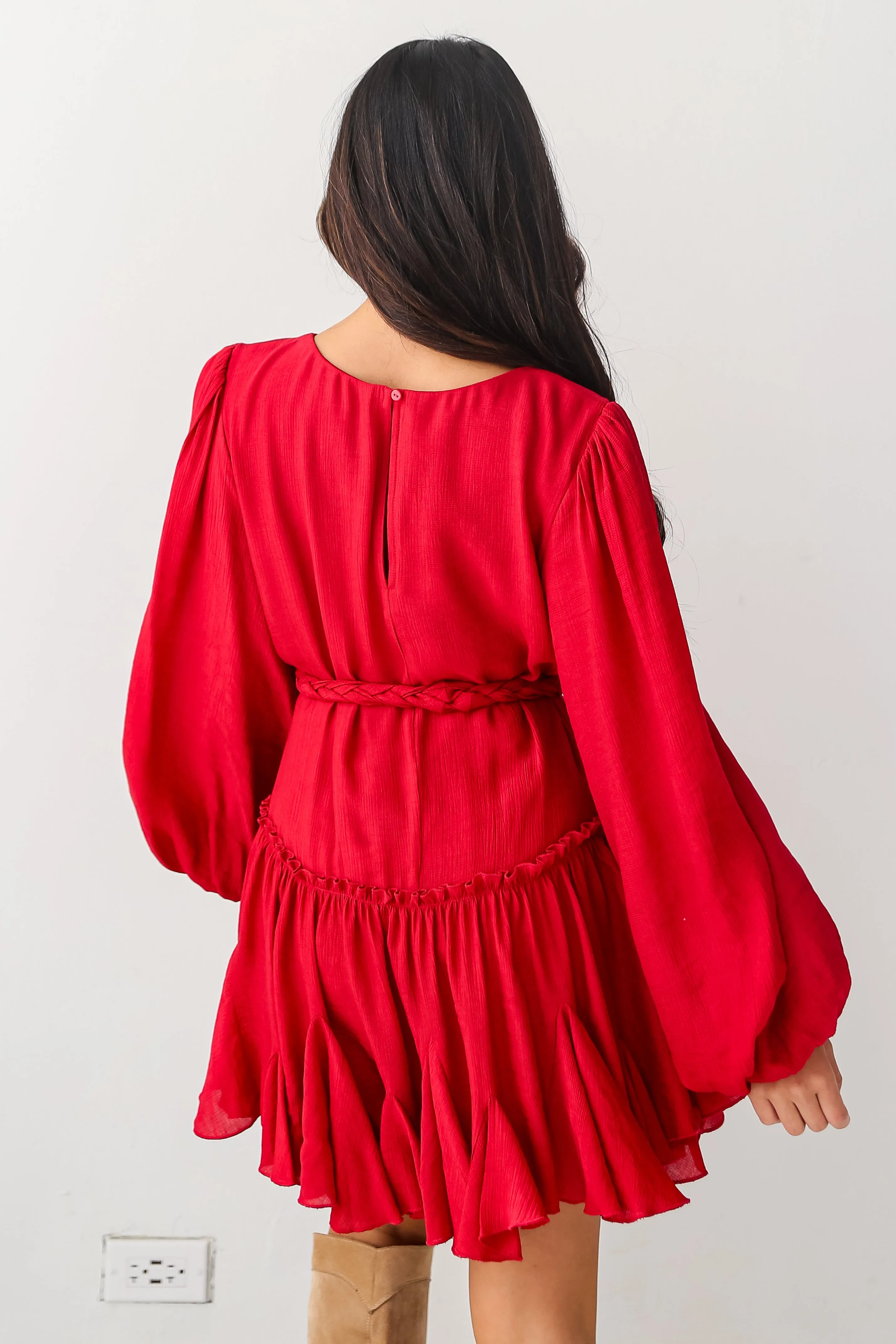 FINAL SALE - Evenings With You Wine Mini Dress