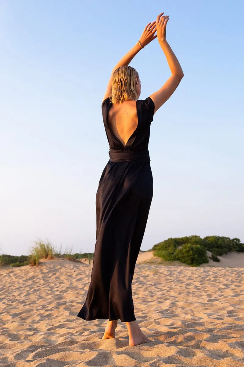 Grace TENCEL™ Modal Vegan Silk Gown | Black