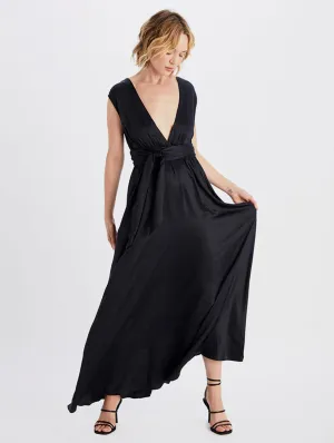 Grace TENCEL™ Modal Vegan Silk Gown | Black