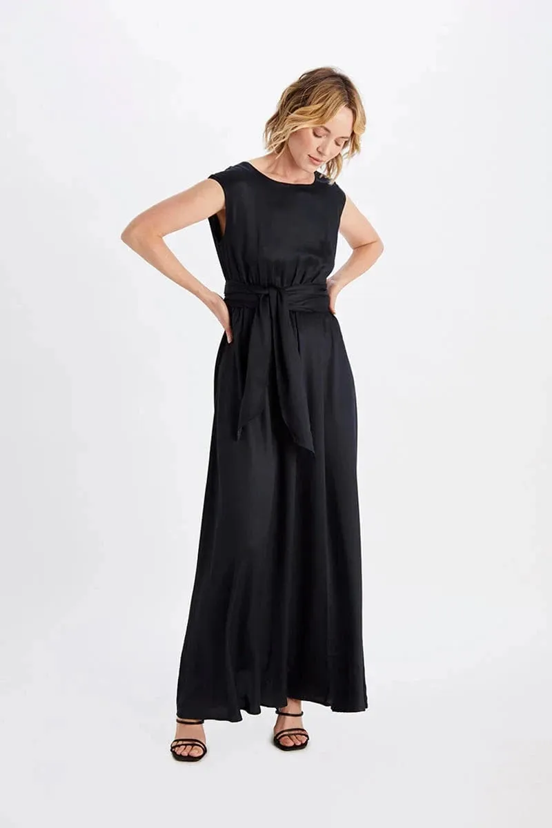 Grace TENCEL™ Modal Vegan Silk Gown | Black