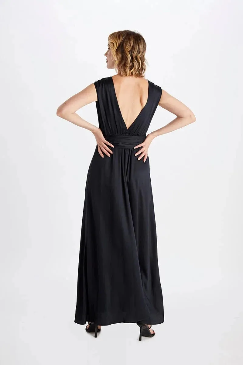 Grace TENCEL™ Modal Vegan Silk Gown | Black