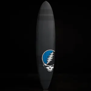 Grateful Dead Longboard 7'10 - Carbon Pigment w/ Skull