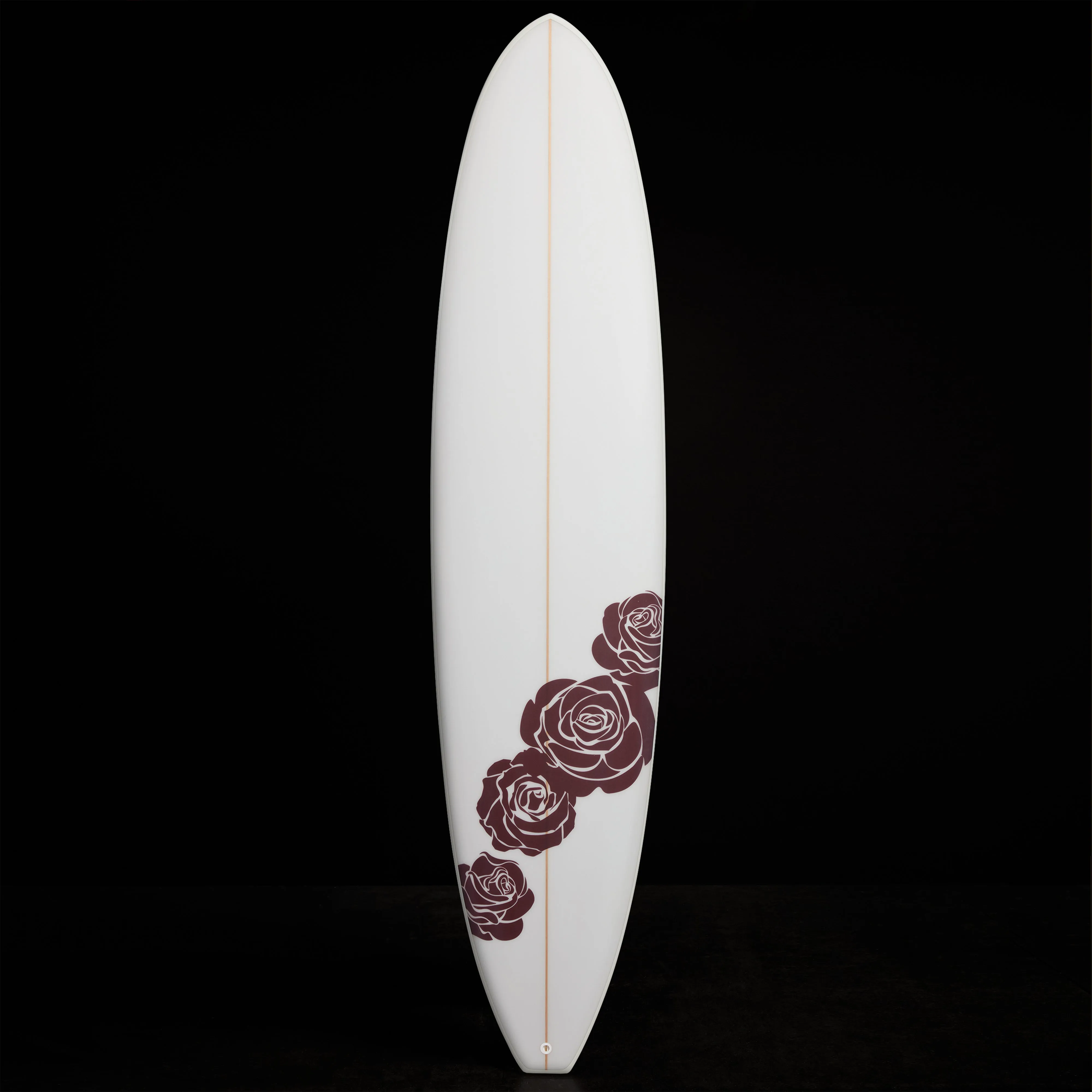 Grateful Dead Longboard 7'10 - Matte White w/ Roses