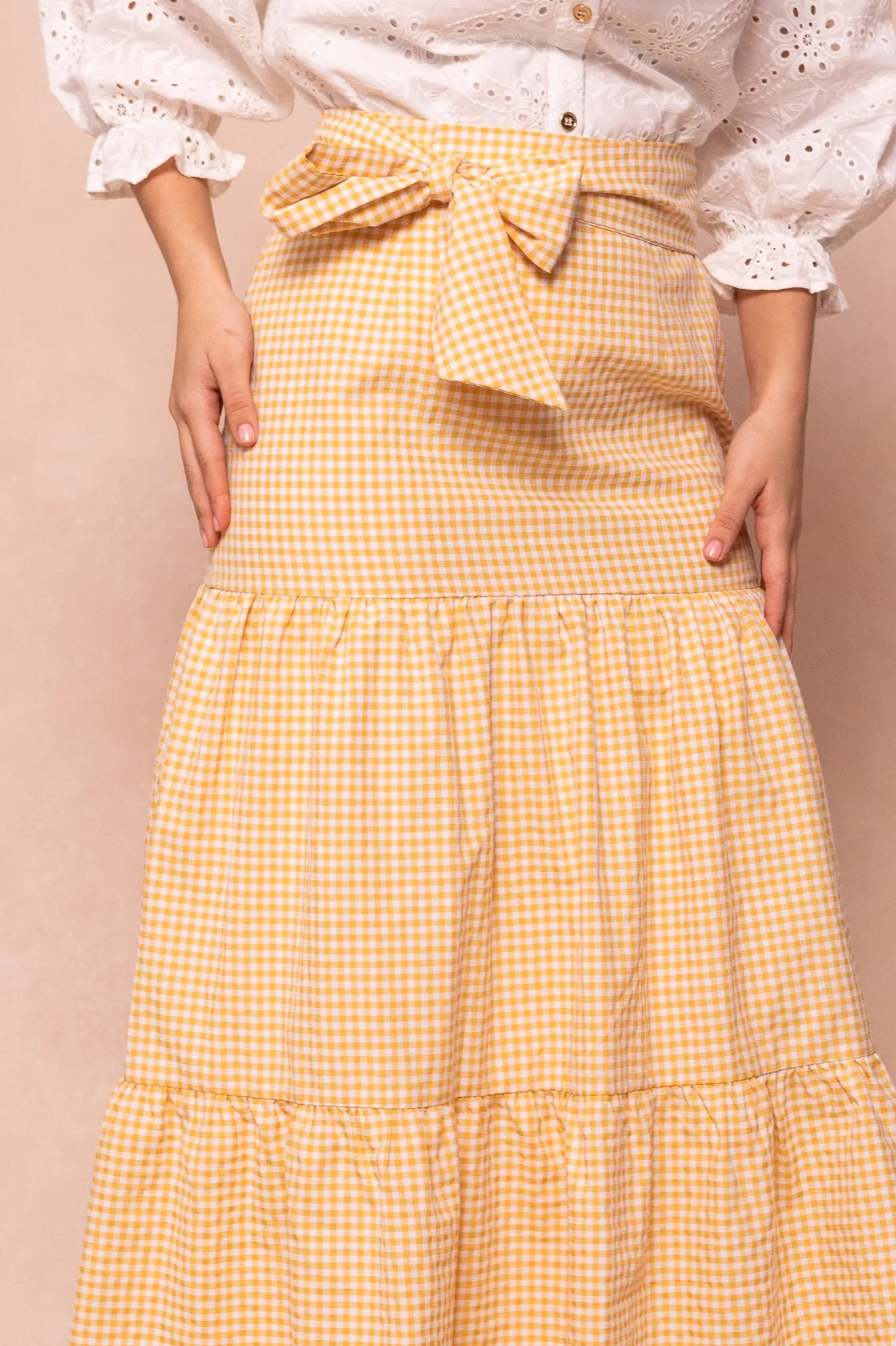 Jodi Skirt in Yellow Gingham