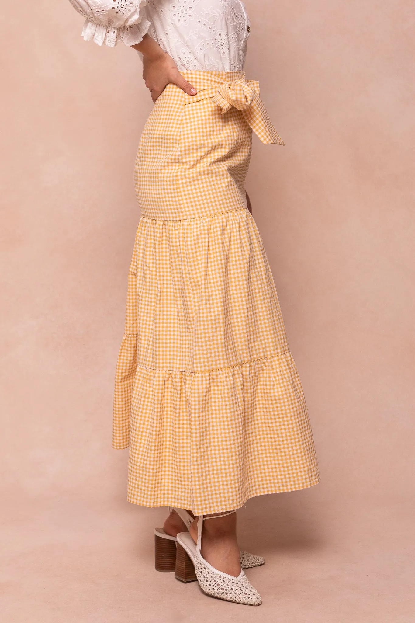 Jodi Skirt in Yellow Gingham