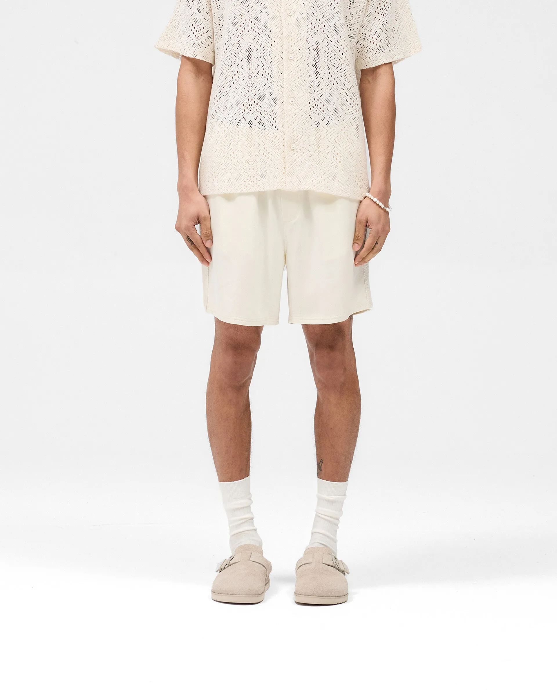 Knitted Panel Short - Antique White