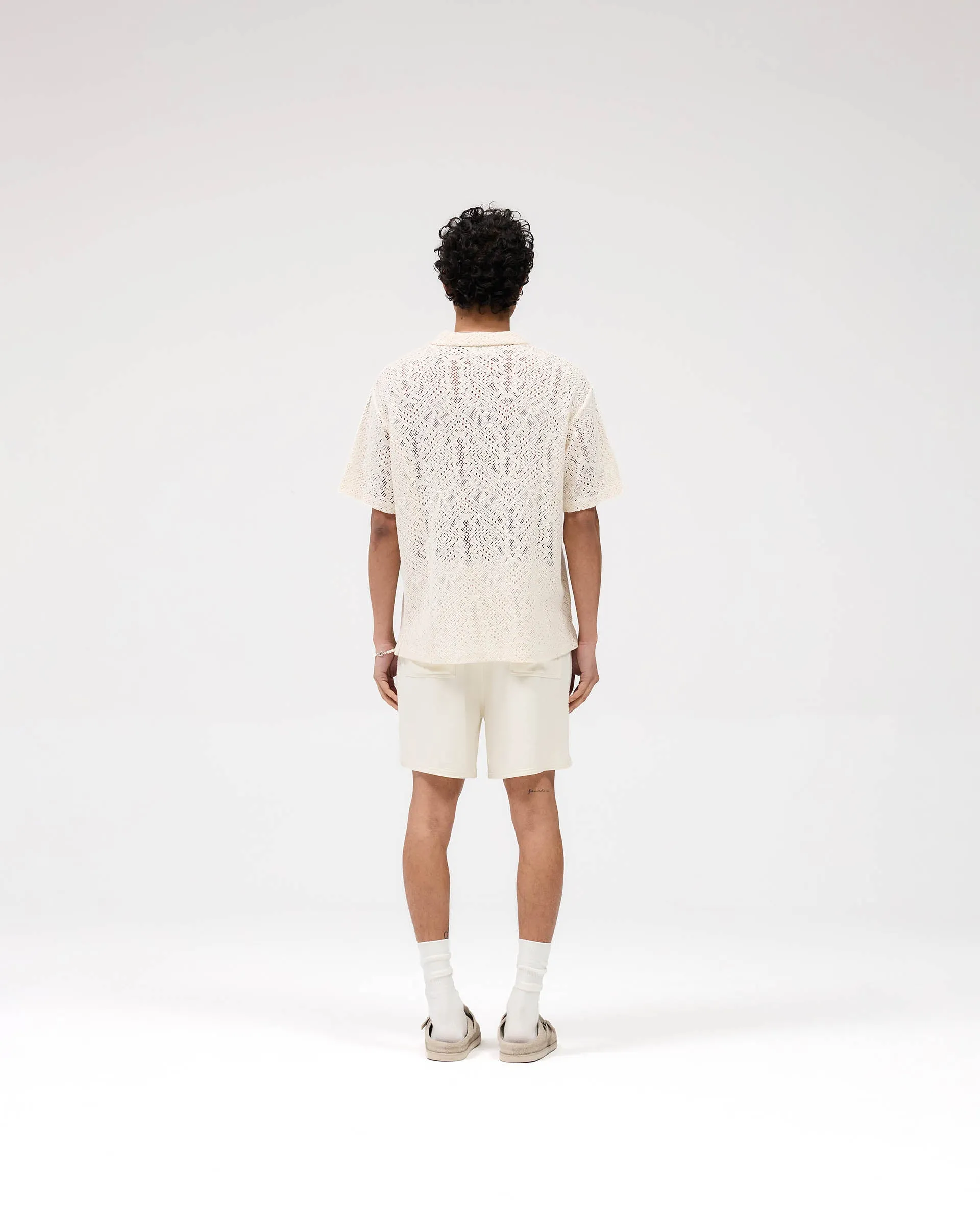 Knitted Panel Short - Antique White
