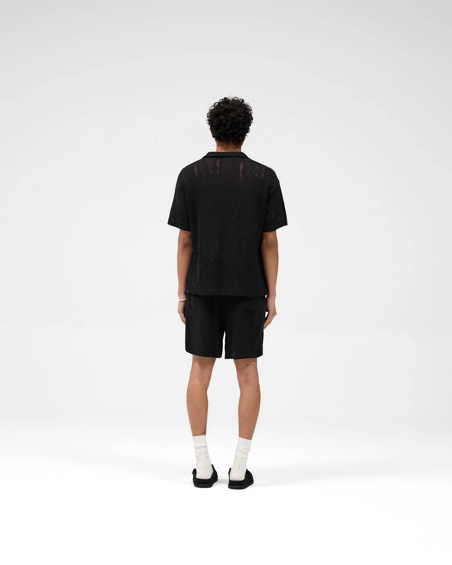 Knitted Panel Short - Black
