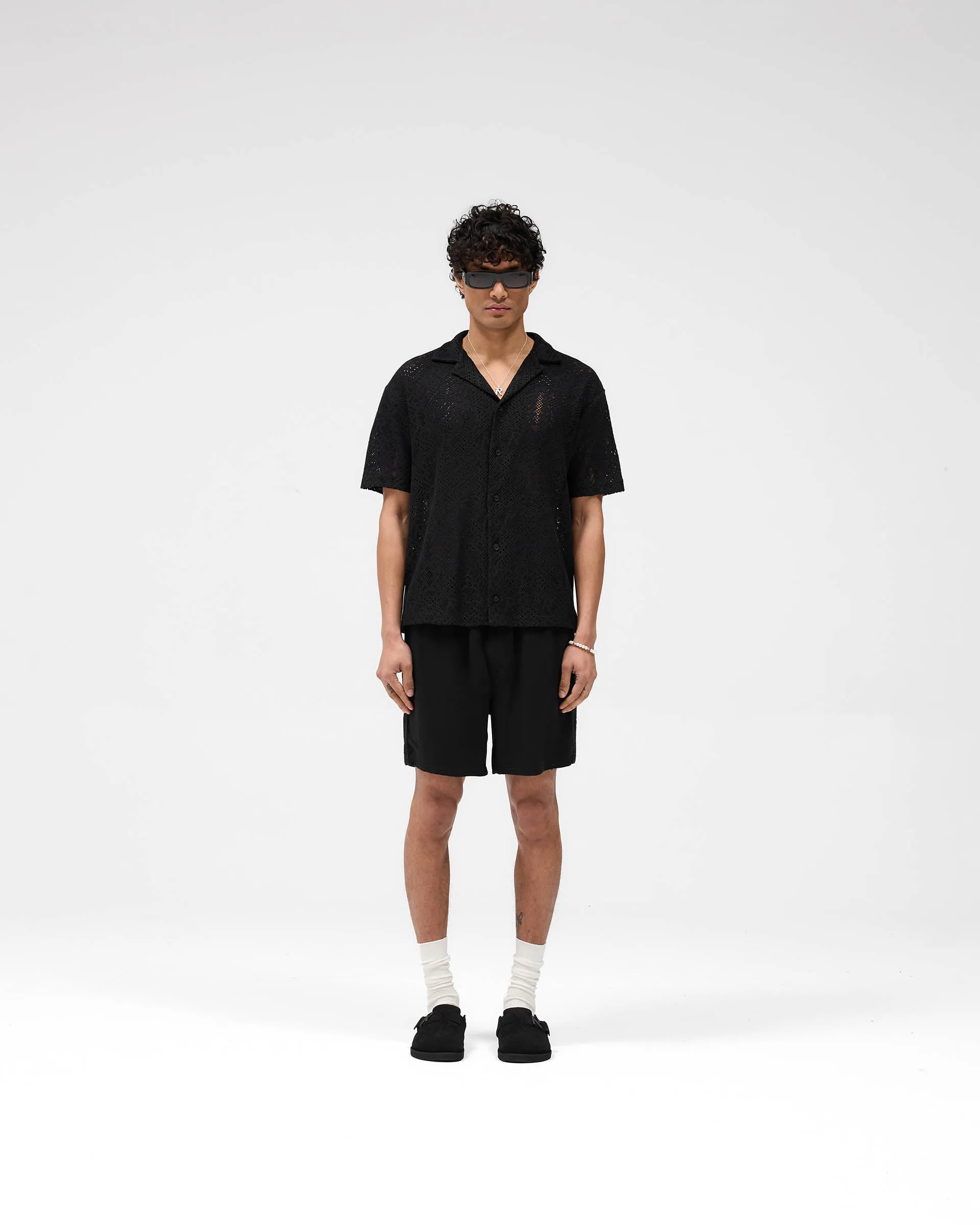 Knitted Panel Short - Black