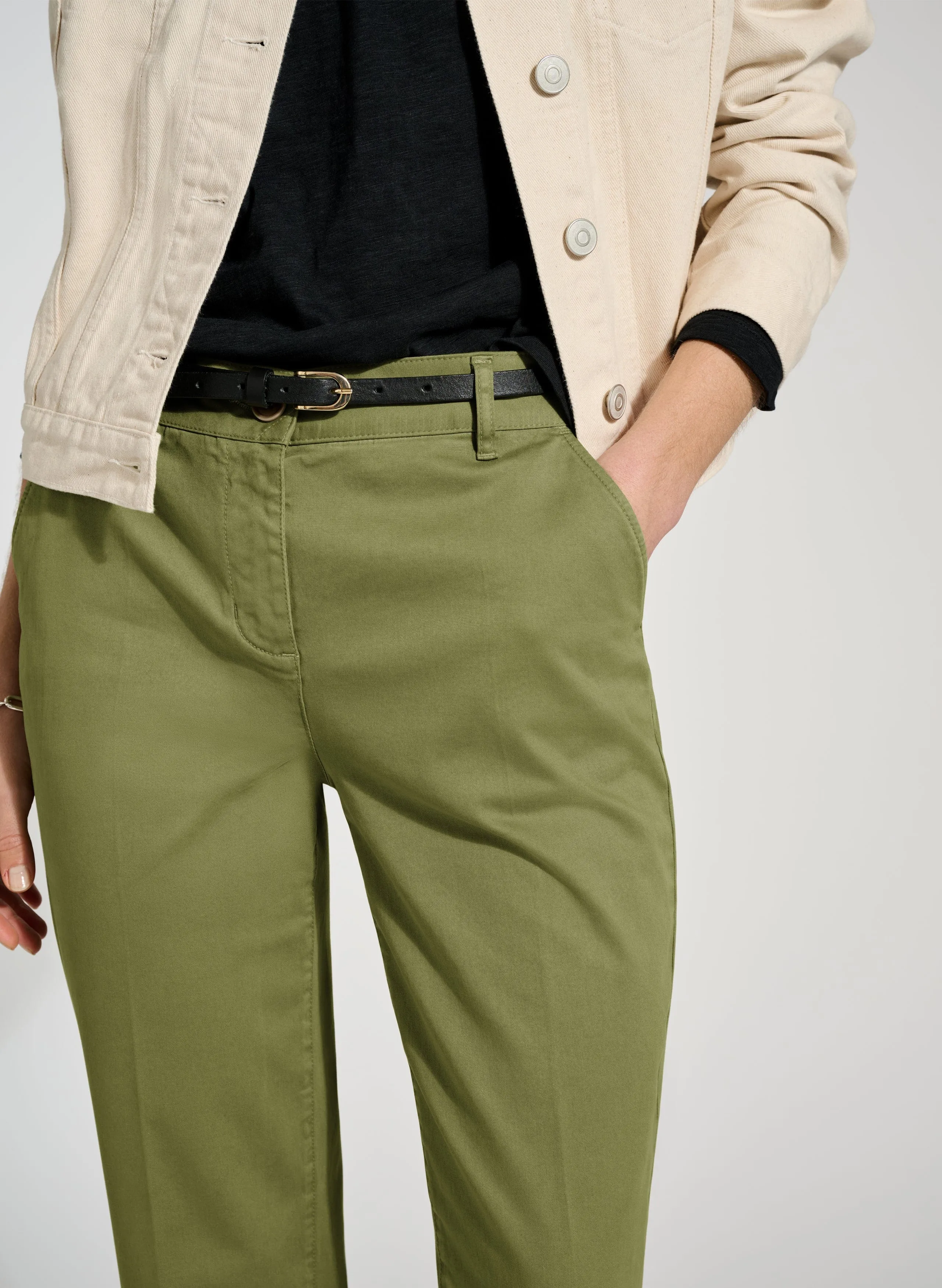 Linnea Organic Cotton Chinos | Light Olive