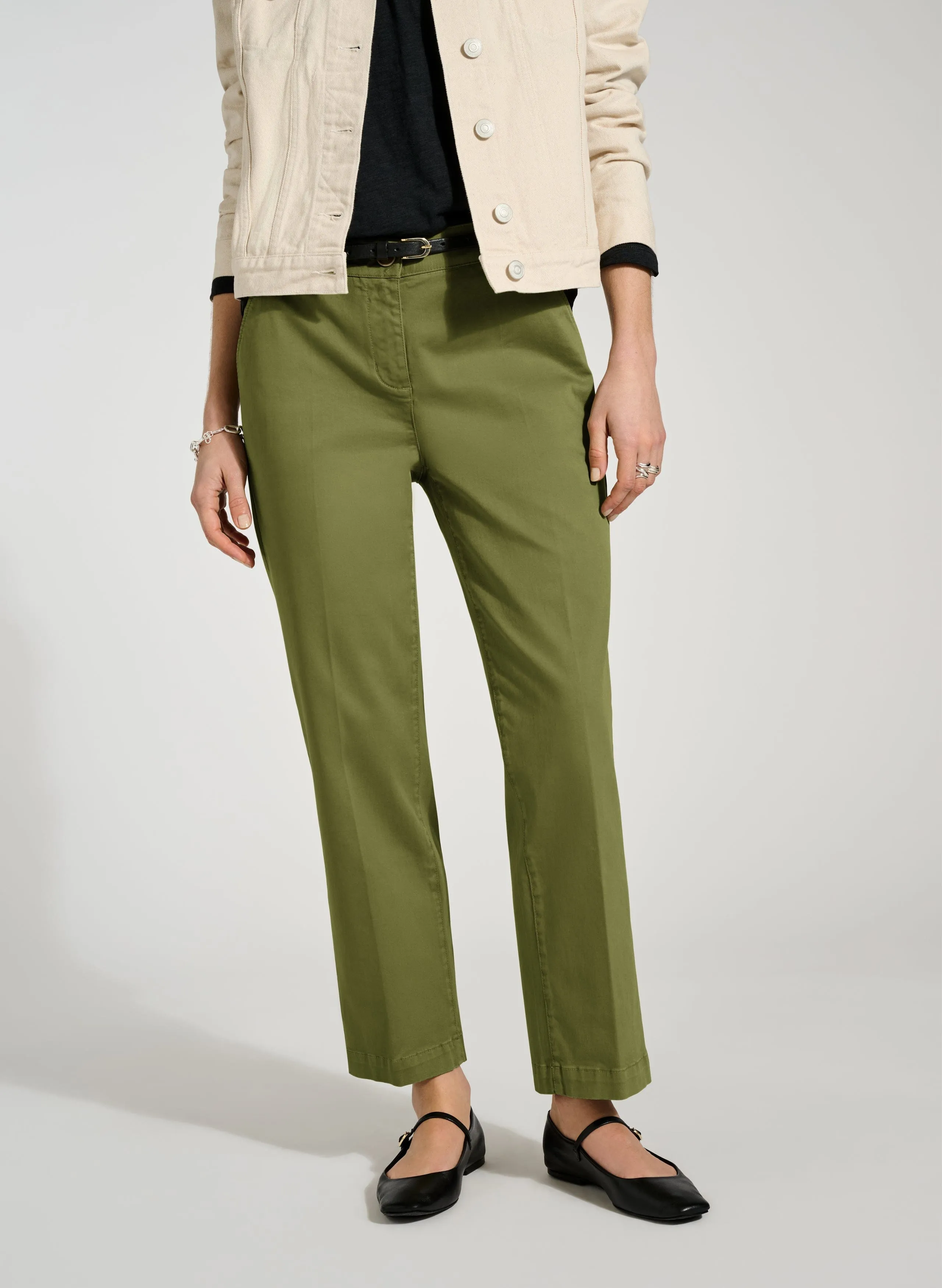 Linnea Organic Cotton Chinos | Light Olive
