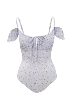 Maise One Piece in Blue Ditsy Floral