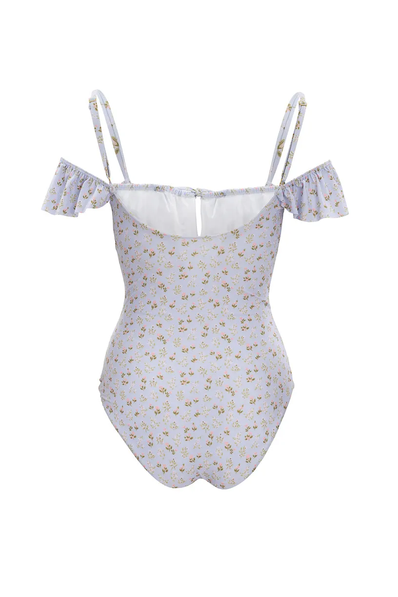 Maise One Piece in Blue Ditsy Floral